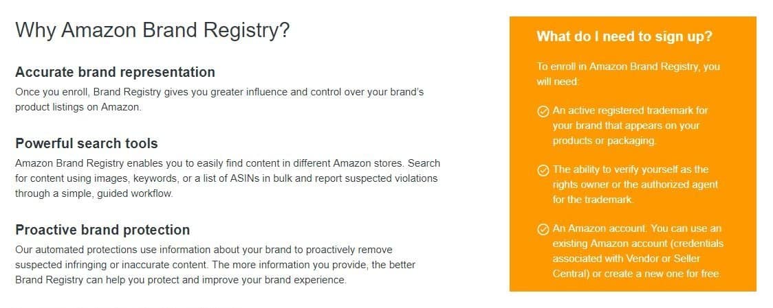 Amazon brand registry benefits