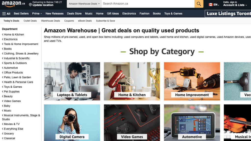 Amazon warehouse deals