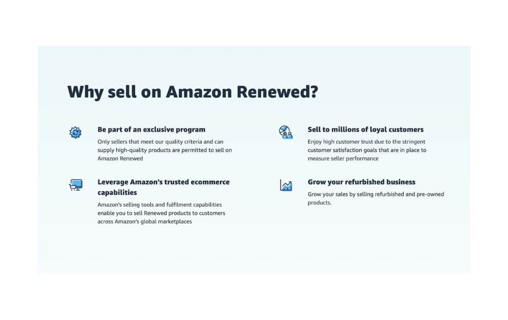 Why Sell on Amazon Renewed
