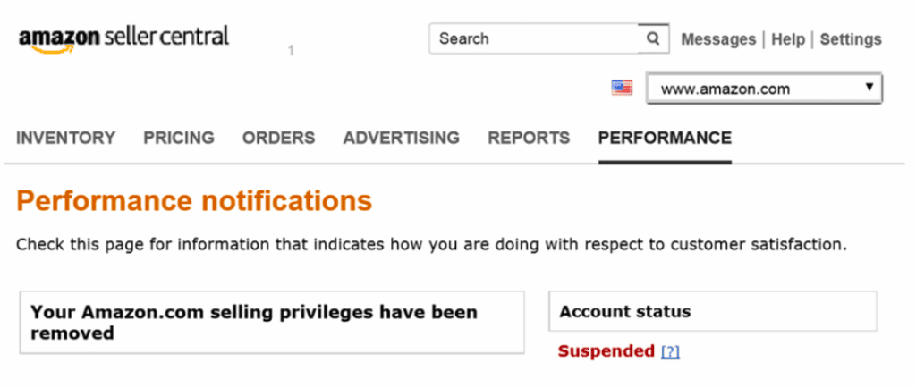 amazon suspended account