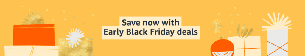 Banner de ofertas da Amazon Black Friday