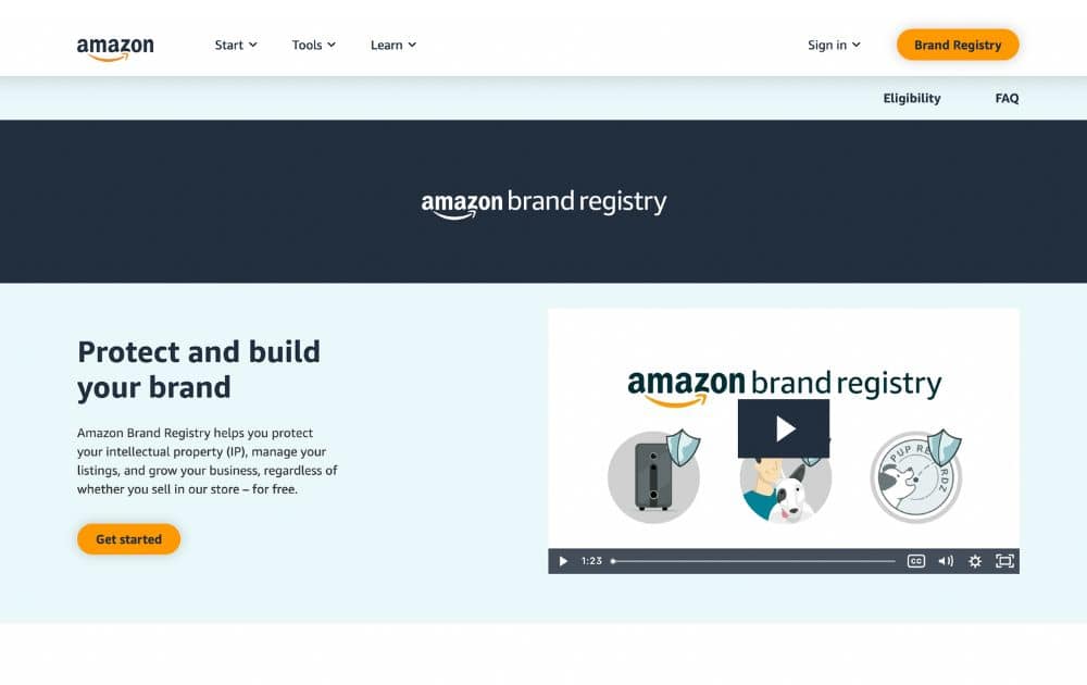 Amazon Brand Registry (screenshot)