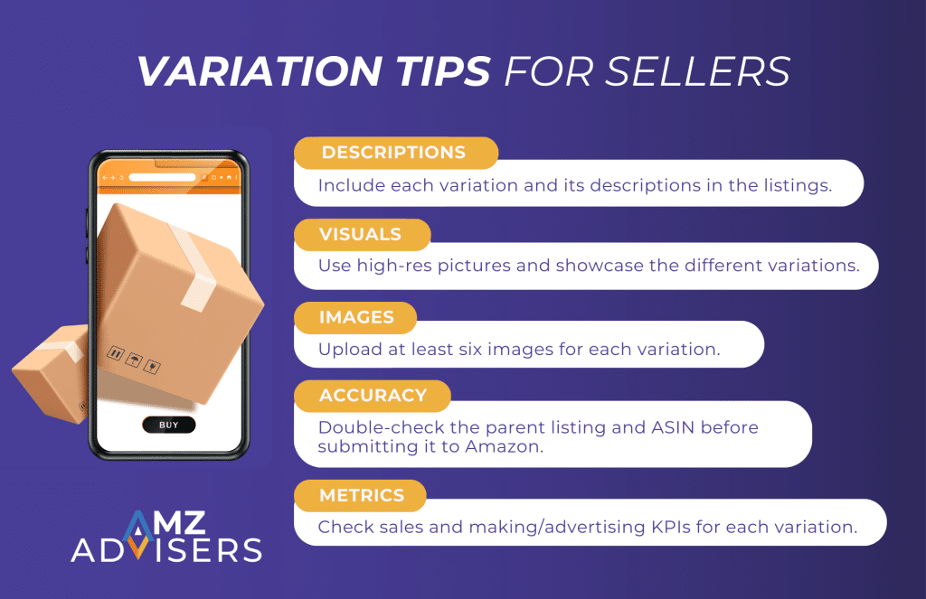 Amazon Variation Tips for Sellers